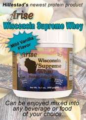 Hillestad newest protein product ARISE Wisconsin Supreme Whey